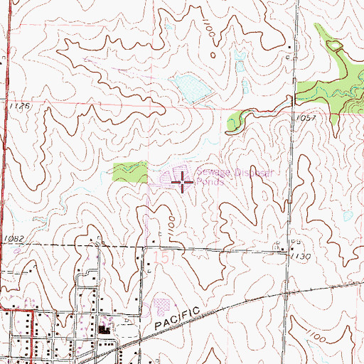 Topographic Map of Effingham Sewer Treatment Plant, KS