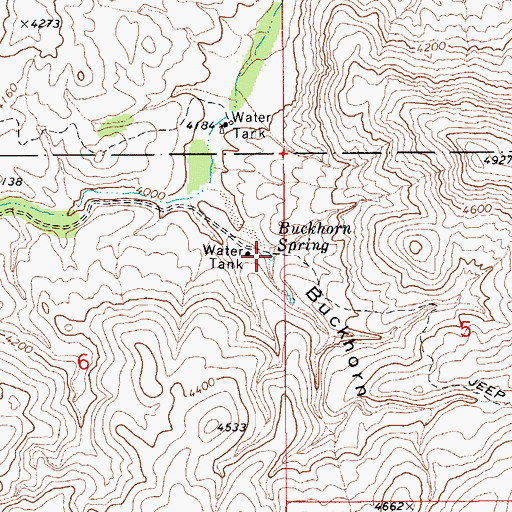 Topographic Map of Buckhorn Spring, AZ