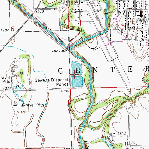 Topographic Map of Marion Wastewater Plant, KS