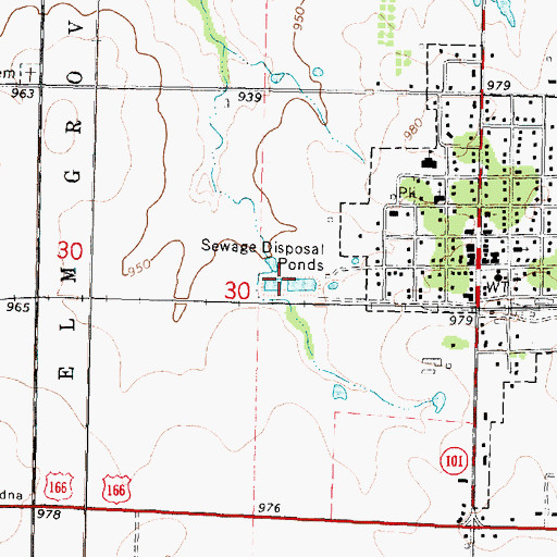 Topographic Map of Edna Wastewater Treatment Plant, KS