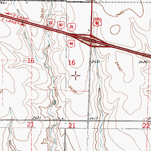Topographic Map of Wakeeney Wastewater Treatment Facility, KS