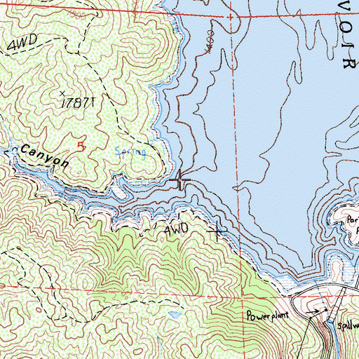 Topographic Map of Wilson Glade Canyon, CA
