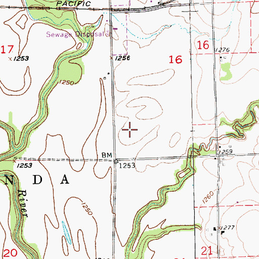 Topographic Map of Towanda Wastewater Treatment Facility, KS