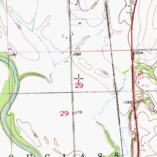 Topographic Map of Douglas Wastewater Treatment Facility, KS