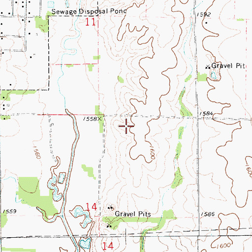 Topographic Map of Arlington Wastewater Treatment Facility, KS