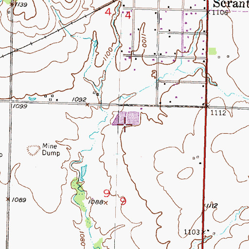 Topographic Map of Scranton Municipal Wastewater Treatment Plant, KS