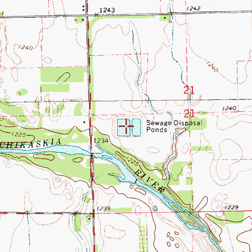 Topographic Map of Argonia Wastewater Treatment Facility, KS