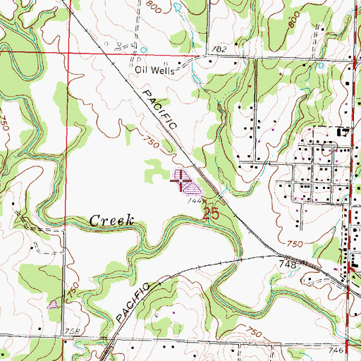 Topographic Map of Dearing Sewer Treatment Plant, KS