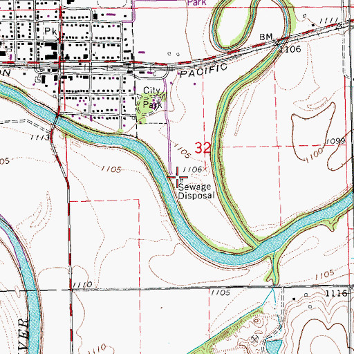 Topographic Map of Chapman Wastewater Plant, KS