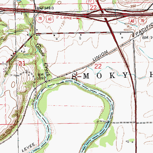 Topographic Map of Junction City - Southwest Wastewater Plant, KS