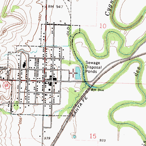 Topographic Map of Quenemo Sewer Treatment Plant, KS