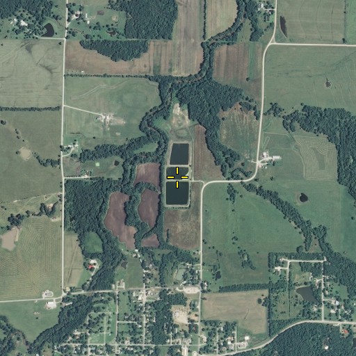 Aerial/Satellite Image of Mound City Wastewater Treatment Plant, KS