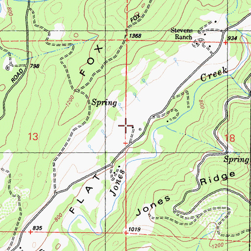 Topographic Map of Wilson Ranch, CA