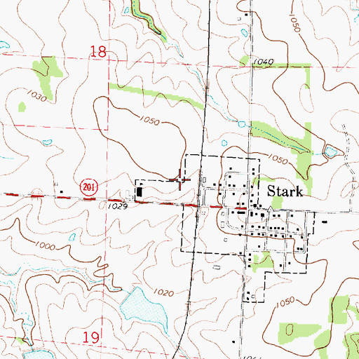 Topographic Map of Stark Wastewater Plant, KS