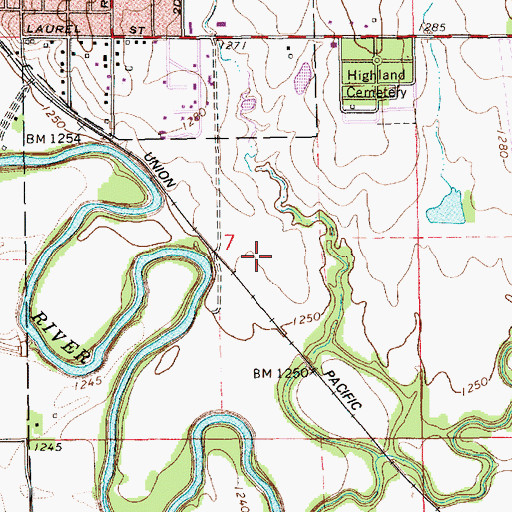 Topographic Map of Minneapolis Wastewater Treatment Facility, KS