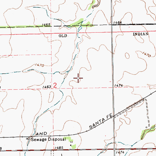 Topographic Map of Norwich Wastewater Plant, KS