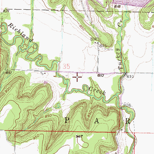 Topographic Map of Tanglewood Lakes Wastewater Treatment Plant, KS