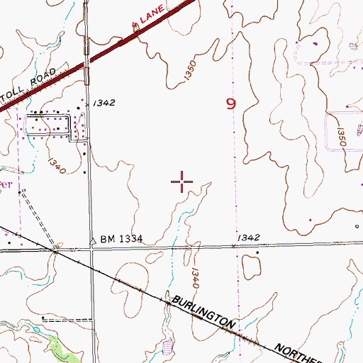 Topographic Map of Andover Industrial Park, KS