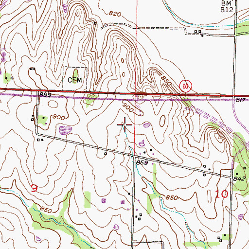 Topographic Map of East Hills Business Park, KS
