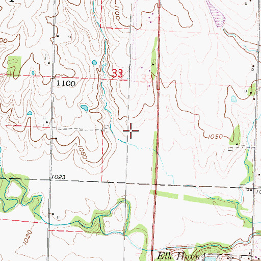 Topographic Map of Meadow Acres Industrial Park, KS