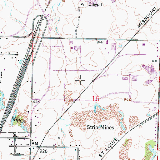 Topographic Map of Northeast Industrial Park, KS