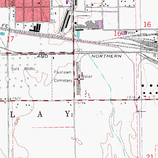 Topographic Map of Salt City Business Park, KS