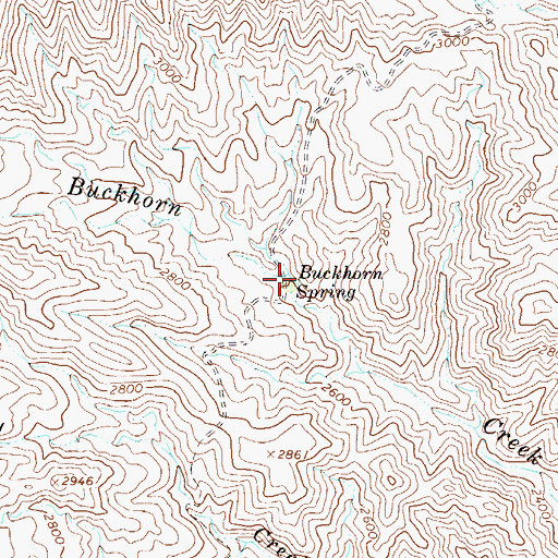 Topographic Map of Buckhorn Spring, AZ