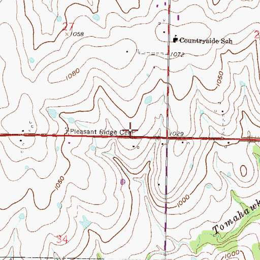 Topographic Map of Crystal Springs Business Park, KS