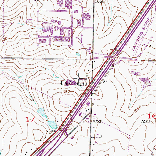 Topographic Map of Southlake Technology Park, KS