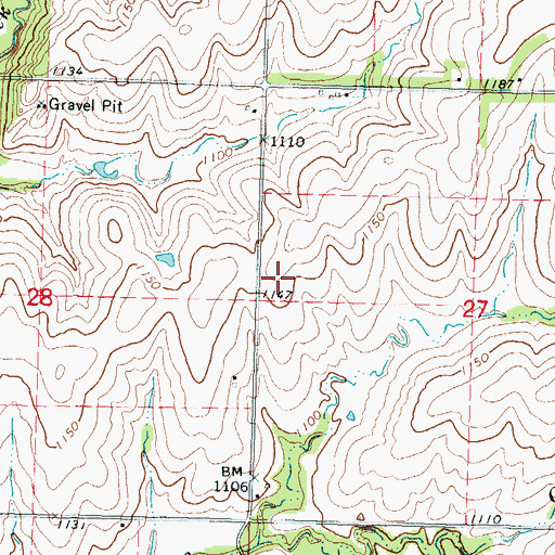 Topographic Map of Firekeepers Elder Center, KS
