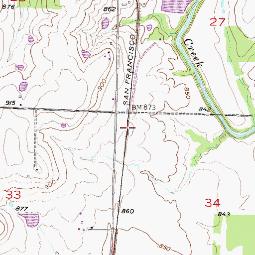 Topographic Map of Miami County Public Works, KS