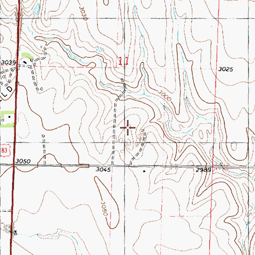 Topographic Map of Oakley Landfill, KS