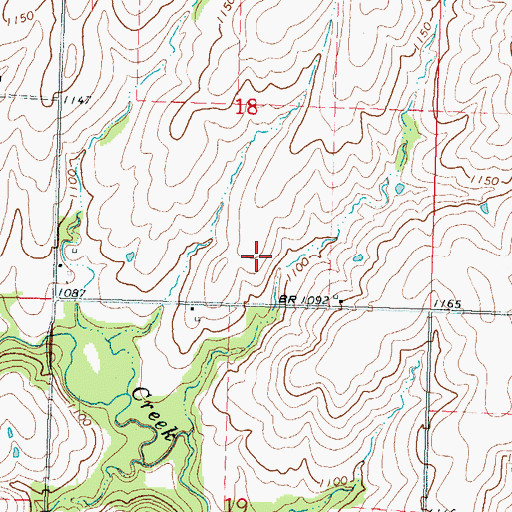 Topographic Map of Jackson County Landfill, KS