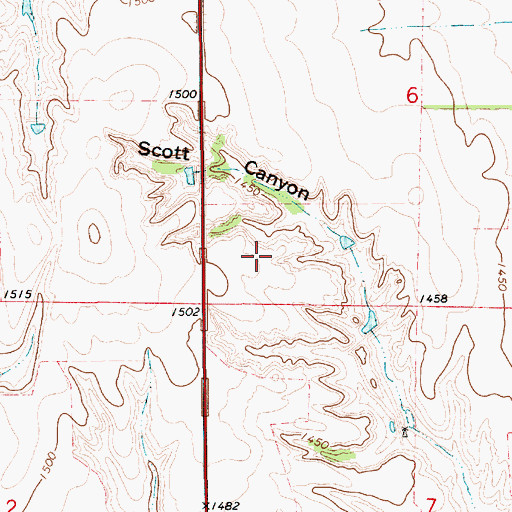 Topographic Map of Barber County Landfill, KS