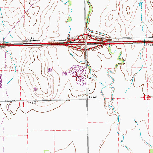 Topographic Map of Dickinson County Solid Waste Transfer Station, KS