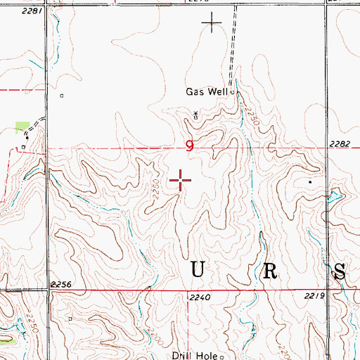 Topographic Map of Kiowa County Sanitary Landfill, KS