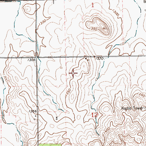 Topographic Map of Ottawa County Solid Waste Landfill, KS