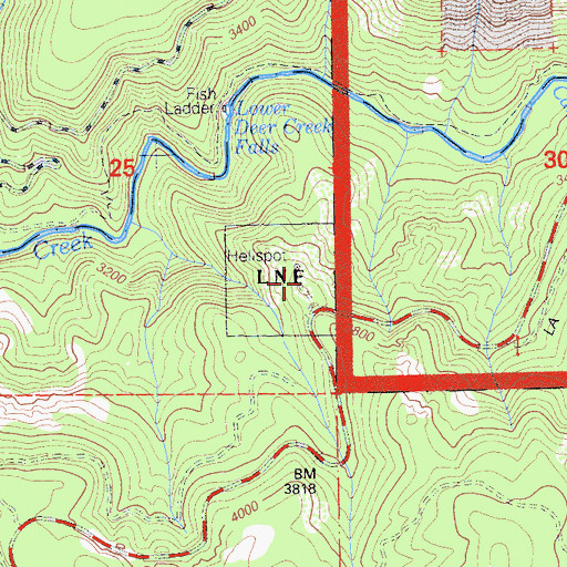 Topographic Map of Windy Cut Lookout (historical), CA