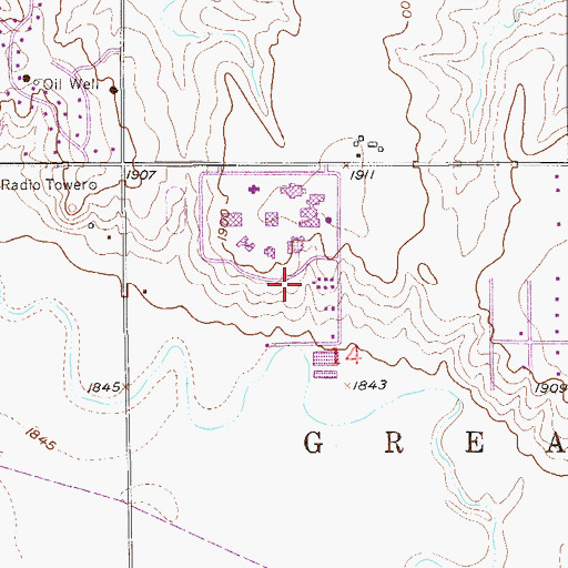 Topographic Map of Barton Community College Child Development Center, KS