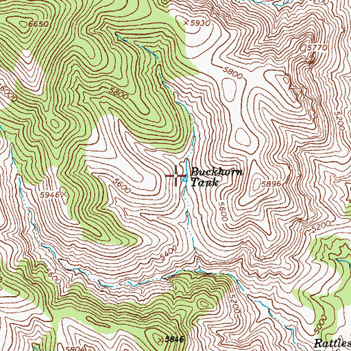 Topographic Map of Buckhorn Tank, AZ