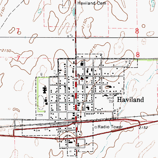 Topographic Map of Barclay College Broadhurst Student Center, KS