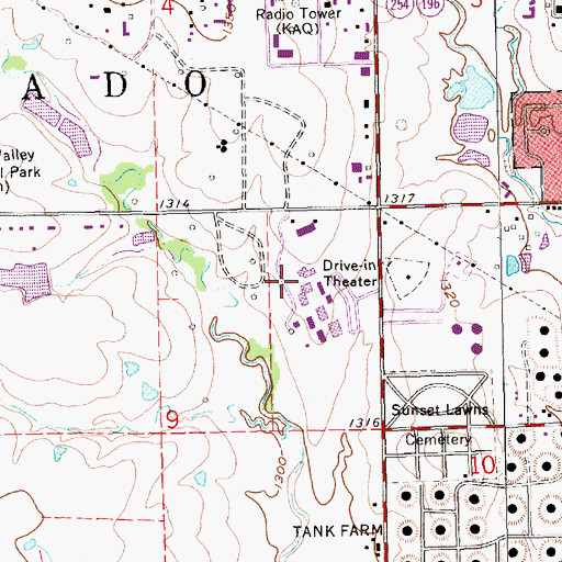 Topographic Map of Butler Community College Main Campus Building 100, KS