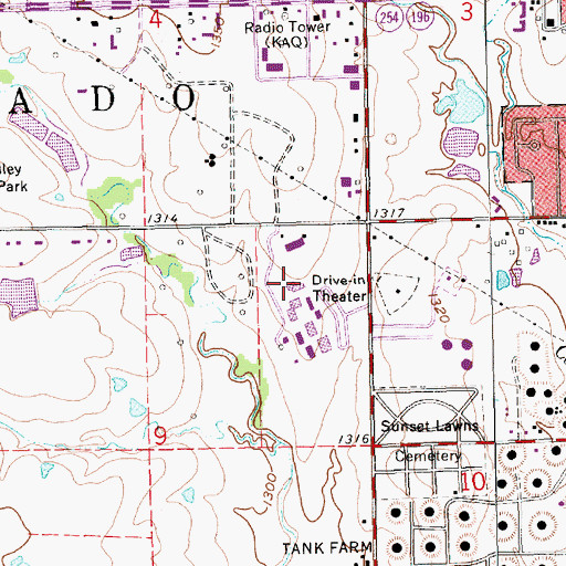 Topographic Map of Butler Community College Main Campus Building 1000, KS
