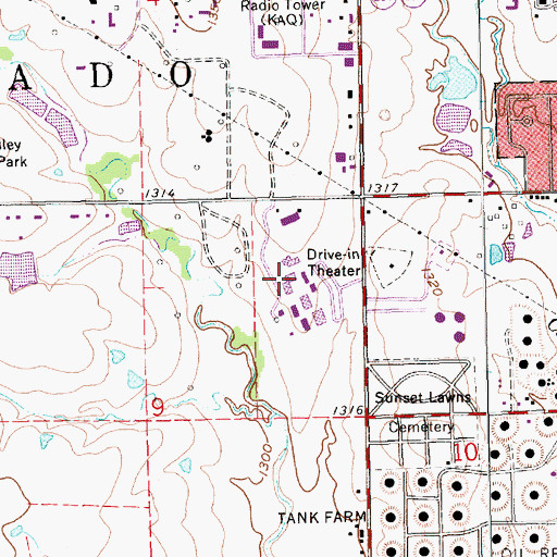 Topographic Map of Butler Community College Main Campus Building 200, KS