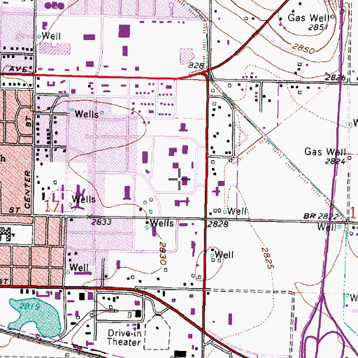 Topographic Map of Garden City Community College Academic Building, KS