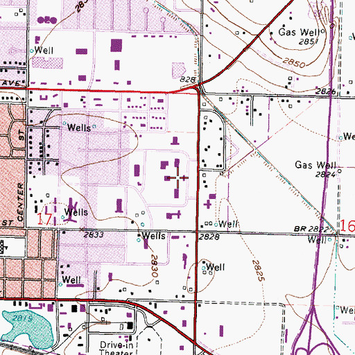 Topographic Map of Garden City Community College Student and Community Services Center, KS
