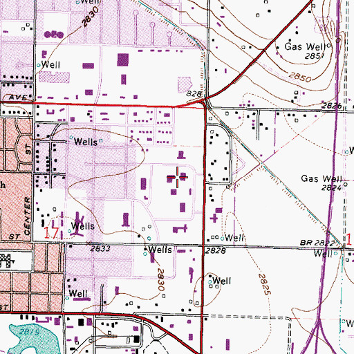 Topographic Map of Garden City Community College Warren Fouse Science and Math Building, KS