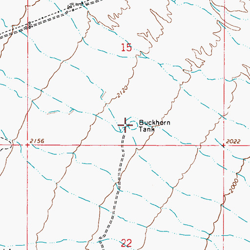 Topographic Map of Buckhorn Tank, AZ