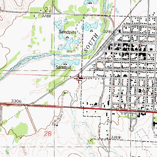 Topographic Map of Saint Francis Municipal Power Plant, KS