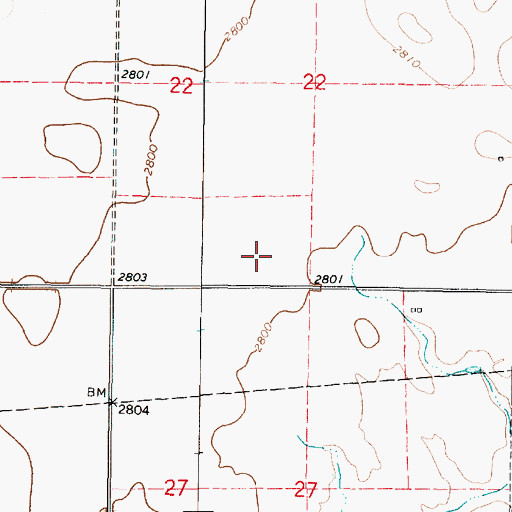 Topographic Map of Gray County Wind Farm, KS